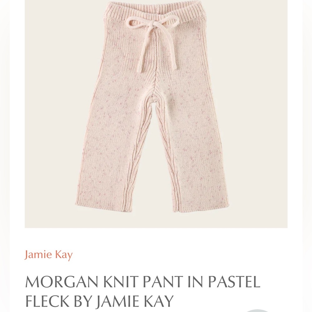Jamie Kay 3 Year old pale pink rib knit pants
